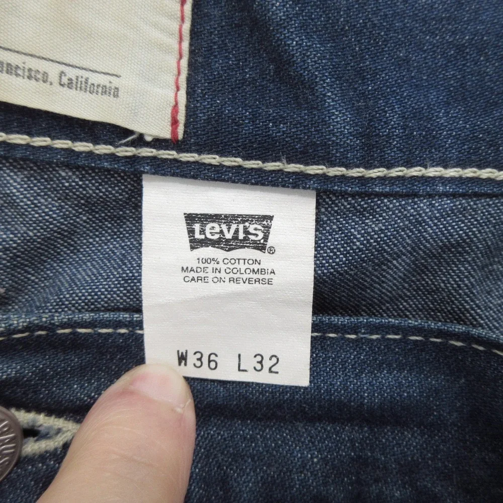Levi's Men's Jeans W36 L32 Straight Dark Wash Blue